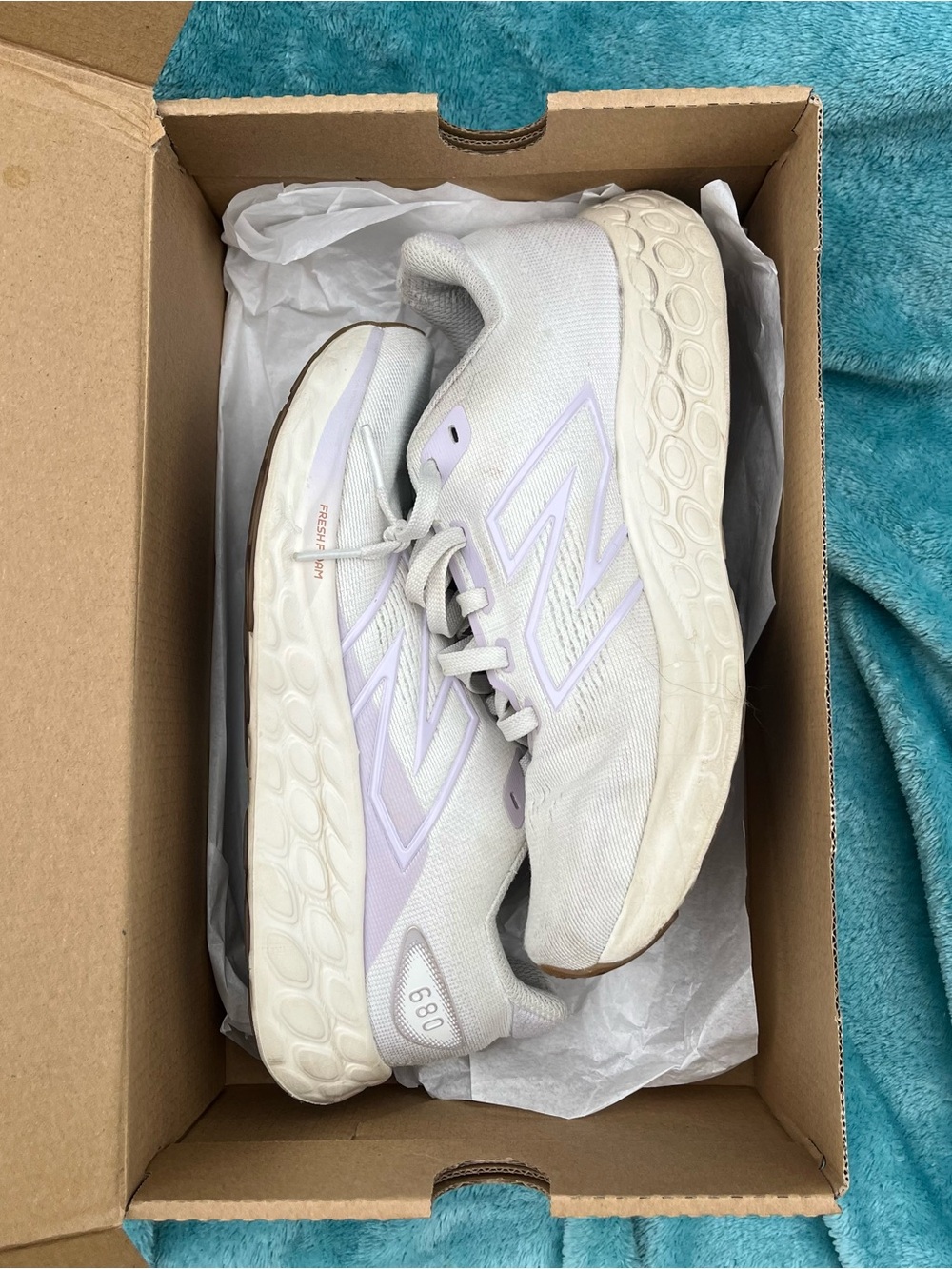 Asics Women's Athletic Running Shoes - White with Light Lavender